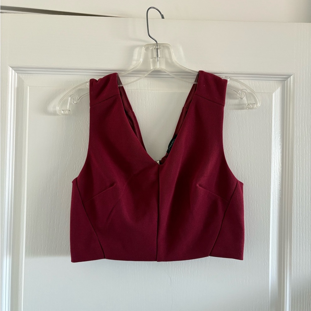 Dynamite Deep Red V-Neck Tank Top